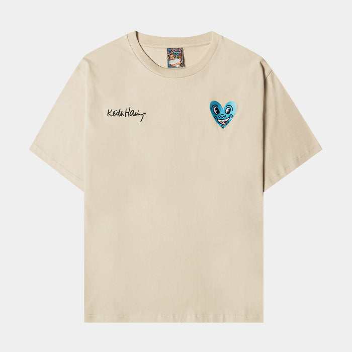 SP x Keith Haring Characters Mens Short Sleeve Shirt (Beige/Blue)