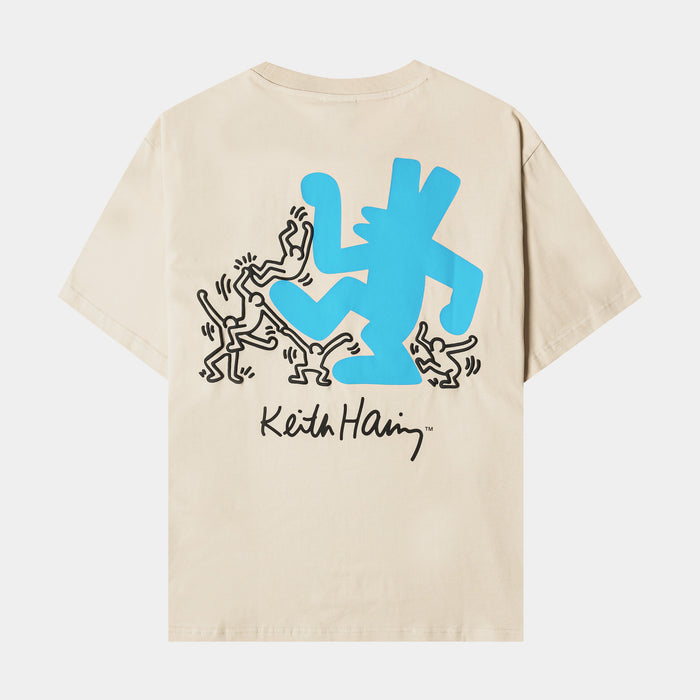 SP x Keith Haring Characters Mens Short Sleeve Shirt (Beige/Blue)