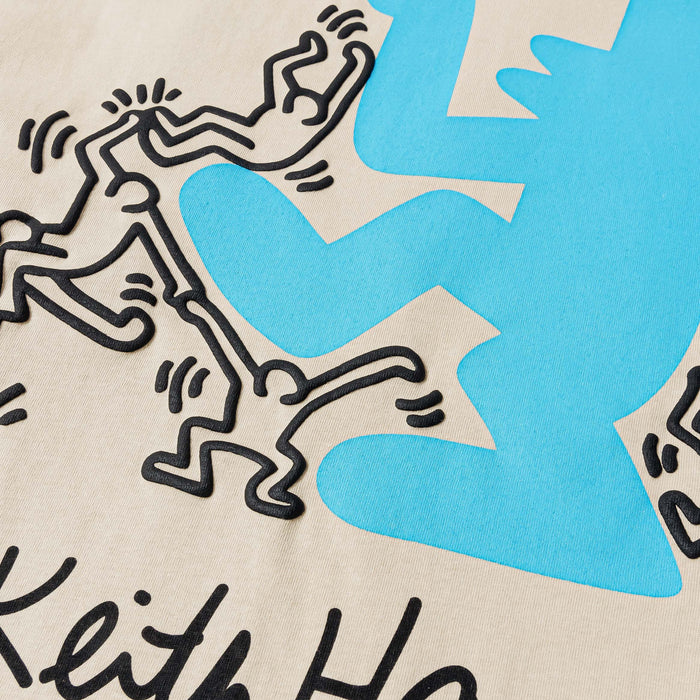 SP x Keith Haring Characters Mens Short Sleeve Shirt (Beige/Blue)