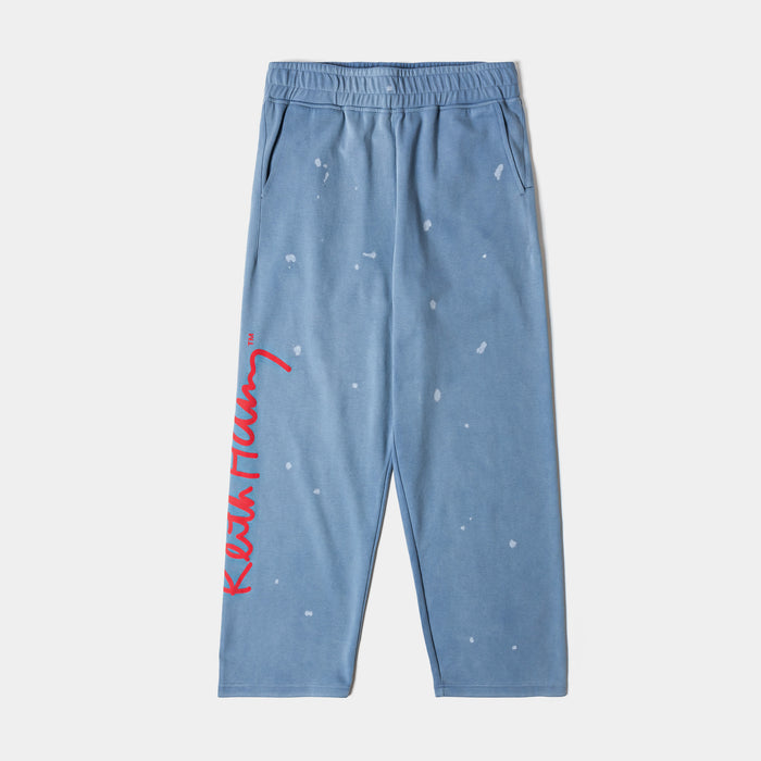 SP x Keith Haring Paint Splatter Straight Mens Pants (Blue/Red)