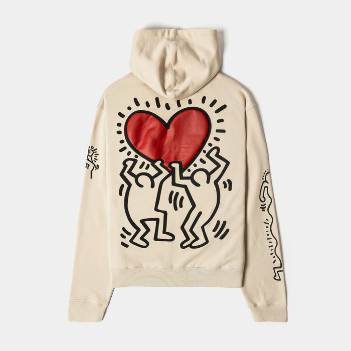 SP x Keith Haring Respect Full Zip Mens Hoodie (Cream/Black)