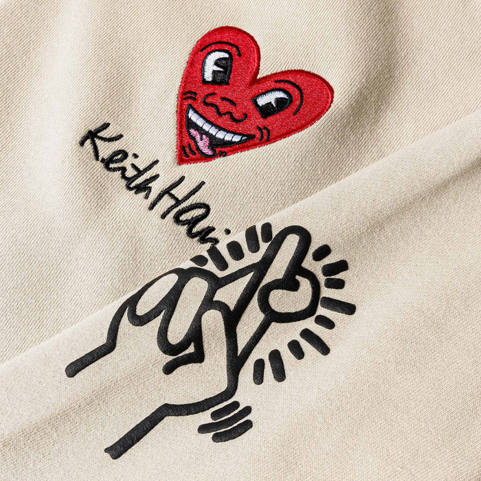 SP x Keith Haring Respect Full Zip Mens Hoodie (Cream/Black)