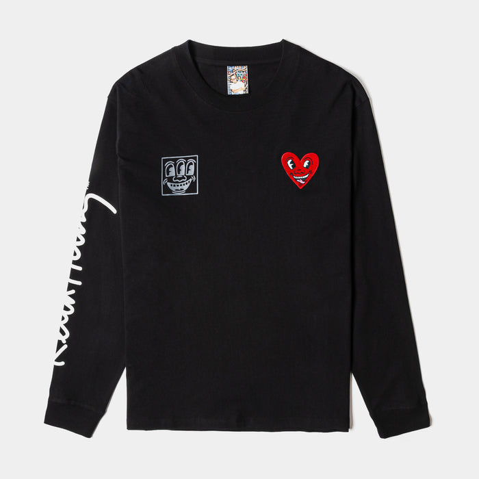 SP x Keith Haring Signature Mens Long Sleeve Shirt (Black/Red)