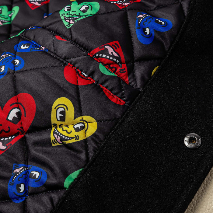 SP x Keith Haring Varsity Mens Jacket (Black/Cream)
