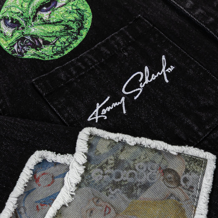 SP x Kenny Scharf All Over Print Chore Washed Mens Jacket (Black/Multicolor)
