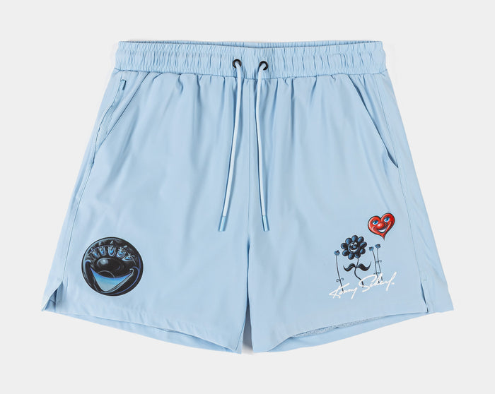 SP x Kenny Scharf Flowers Hybrid Mens Shorts (Blue/White)