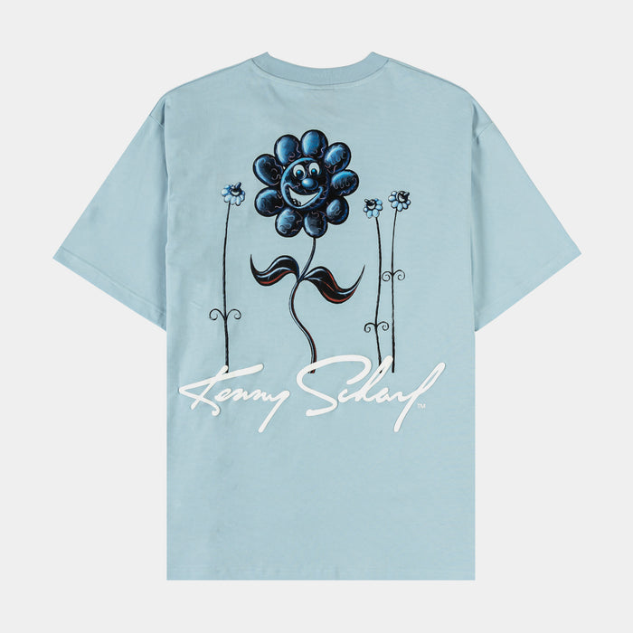 SP x Kenny Scharf Flowers Mens Short Sleeve Shirt (Blue/White)