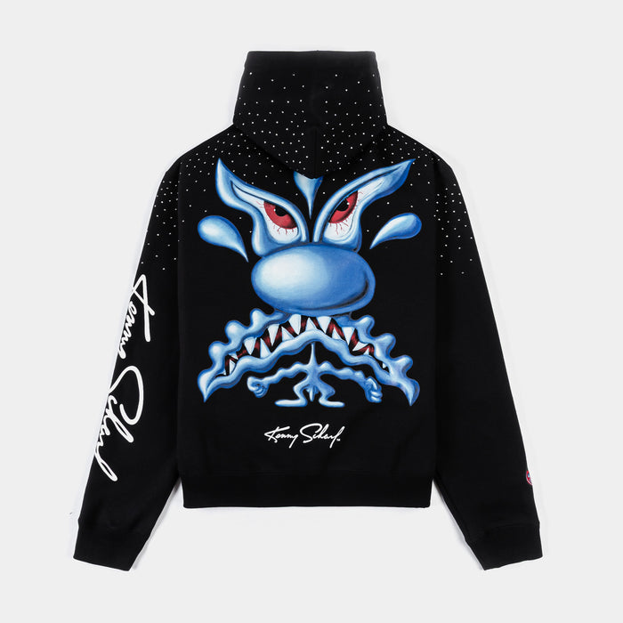 SP x Kenny Scharf Icons Zip Up Mens Hoodie (Black/Blue)