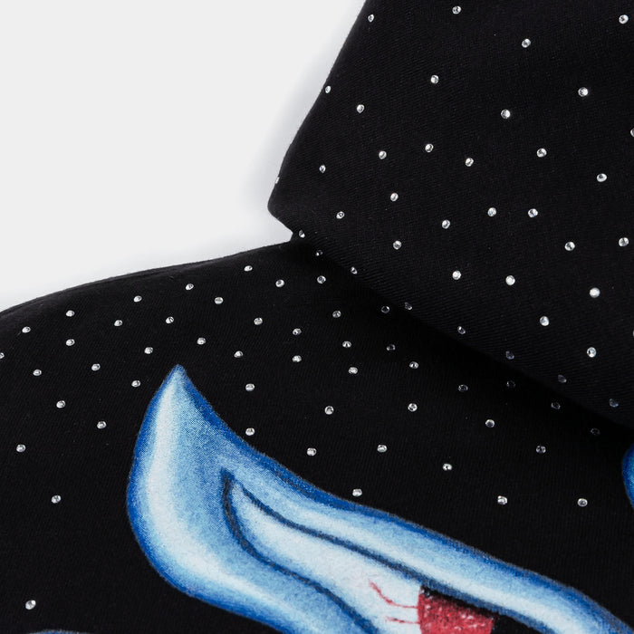 SP x Kenny Scharf Icons Zip Up Mens Hoodie (Black/Blue)