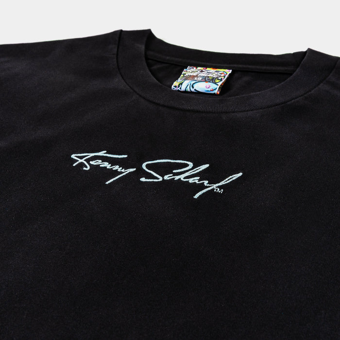 SP x Kenny Scharf Pretty Blue Mean Guys Washed Mens Short Sleeve Shirt (Black/Blue)