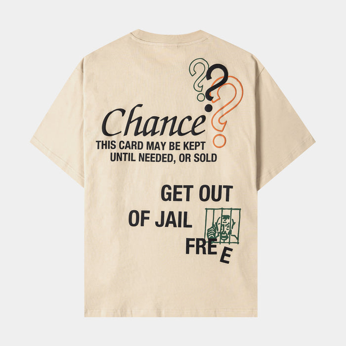 SP x Monopoly Chance Mens Short Sleeve Shirt (Beige/Black)
