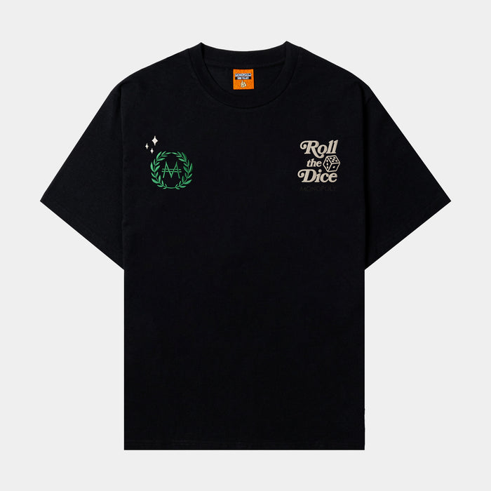 SP x Monopoly Hustle Mens Short Sleeve Shirt (Black/Cream)