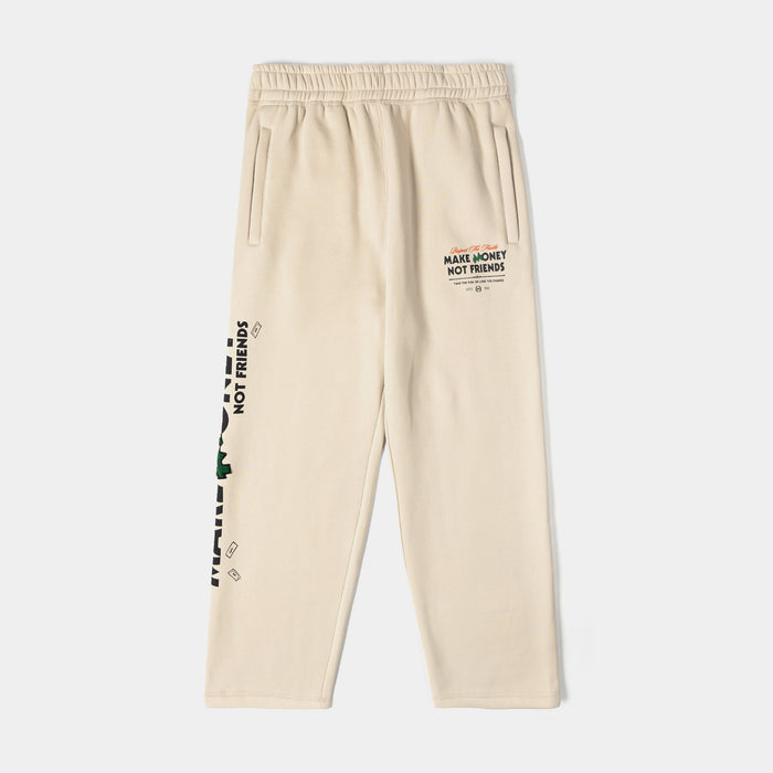 SP x Monopoly Make Money Not Friends Mens Sweatpants (Beige/Black)