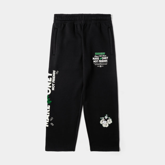 SP x Monopoly Make Money Not Friends Mens Sweatpants (Black/Cream)