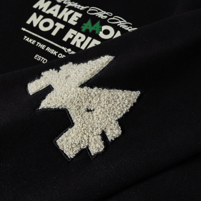 SP x Monopoly Make Money Not Friends Pullover Mens Hoodie (Black/Cream)
