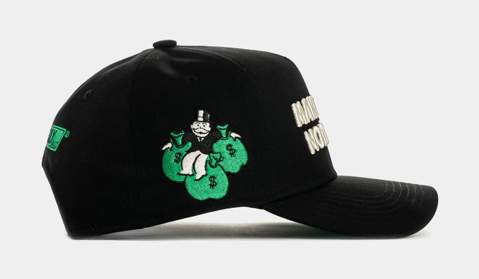 SP x Monopoly Make Money Not Friends Snapback Mens Hat (Black/Green)