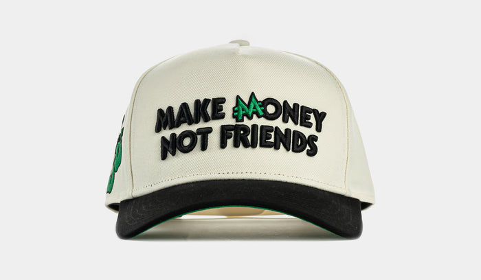 SP x Monopoly Make Money Not Friends Snapback Mens Hat (Cream/Green)