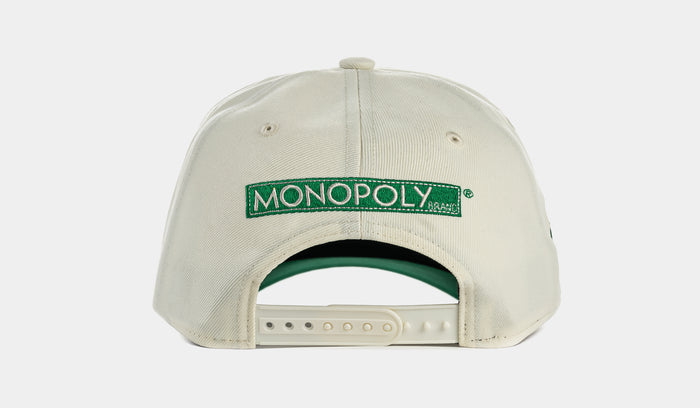 SP x Monopoly Make Money Not Friends Snapback Mens Hat (Cream/Green)