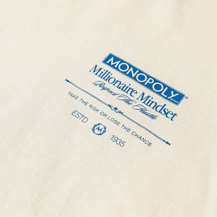 SP x Monopoly Millionaire Mindset Mens Short Sleeve Shirt (Beige/Blue)