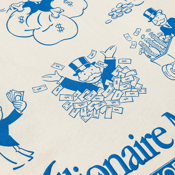 SP x Monopoly Millionaire Mindset Mens Short Sleeve Shirt (Beige/Blue)