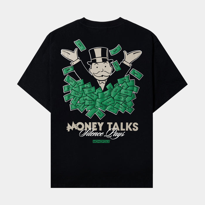 SP x Monopoly Silence Pays Mens Short Sleeve Shirt (Black/Green)