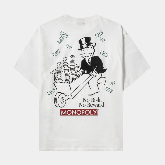 SP x Monopoly Take the Risk Mens Short Sleeve Shirt (White/Red)