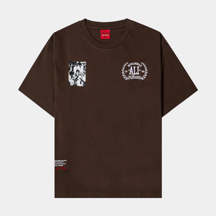 SP x Muhammad Ali Collage Mens Short Sleeve Shirt (Brown/White)