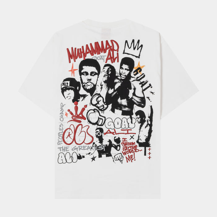 SP x Muhammad Ali Graffiti Mens Short Sleeve Shirt (White/Red)