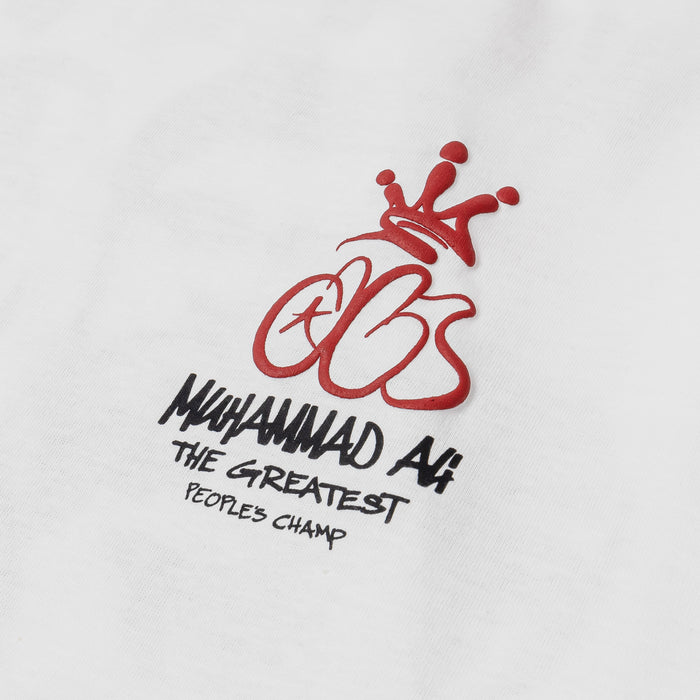 SP x Muhammad Ali Graffiti Mens Short Sleeve Shirt (White/Red)