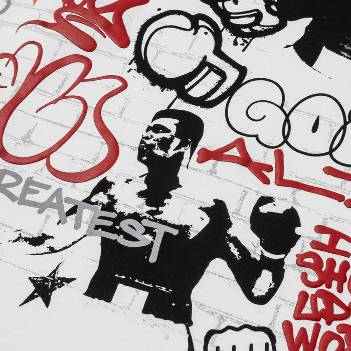 SP x Muhammad Ali Graffiti Mens Short Sleeve Shirt (White/Red)