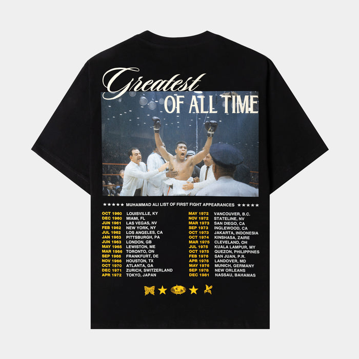 SP x Muhammad Ali Greatness Forever Mens Short Sleeve Shirt (Black/Yellow)