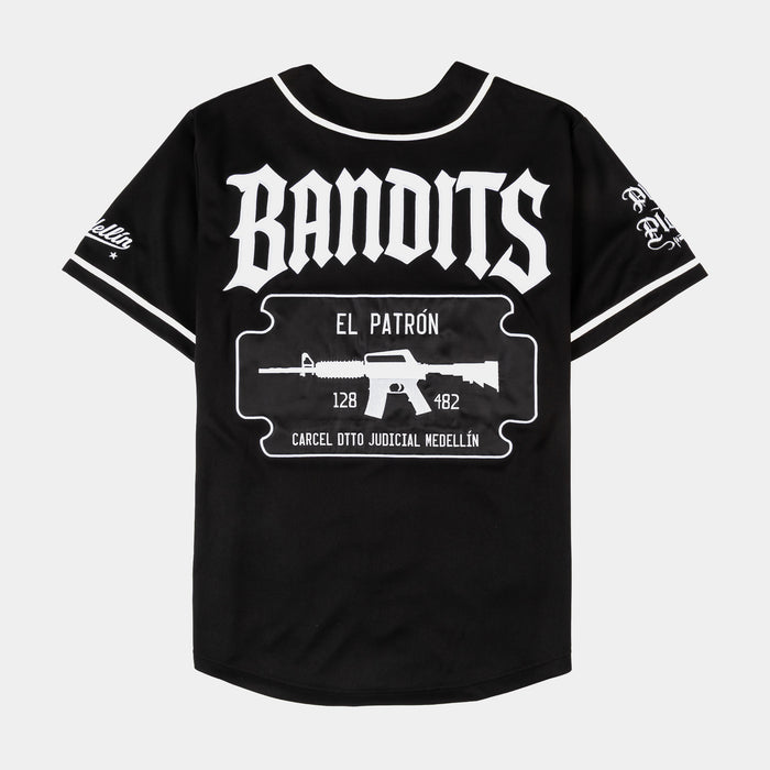 SP x Narcos Bandits Baseball Mens Jersey (Black/White)
