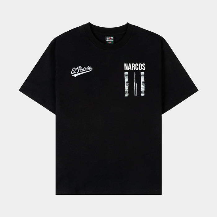 SP x Narcos Blow Business Mens Short Sleeve Shirt (Black/White)