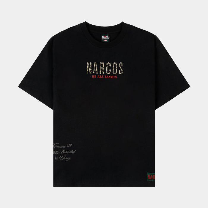 SP x Narcos El Patron Mens Short Sleeve Shirt (Black/Beige)