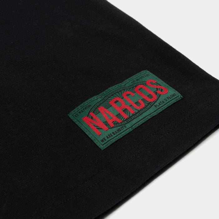 SP x Narcos El Patron Mens Short Sleeve Shirt (Black/Beige)