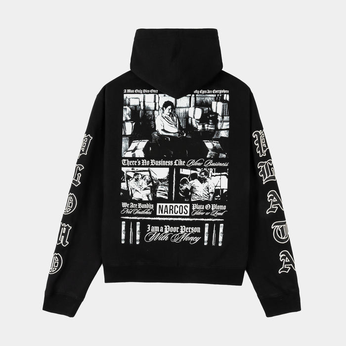SP x Narcos Zip Up Fleece Mens Hoodie (Black/White)
