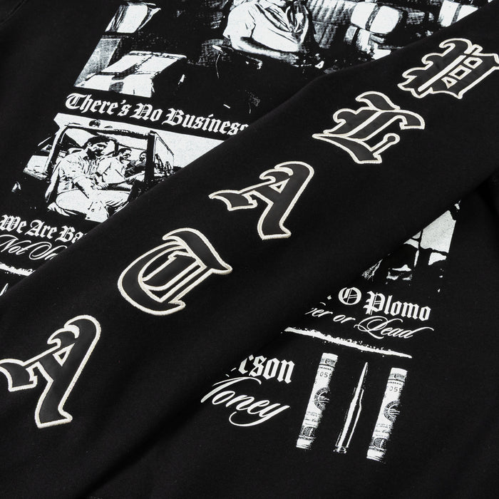 SP x Narcos Zip Up Fleece Mens Hoodie (Black/White)