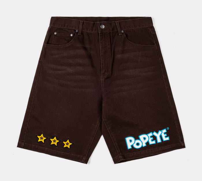 SP x Popeye Battle Of The Century Denim Mens Shorts (Black/Blue)