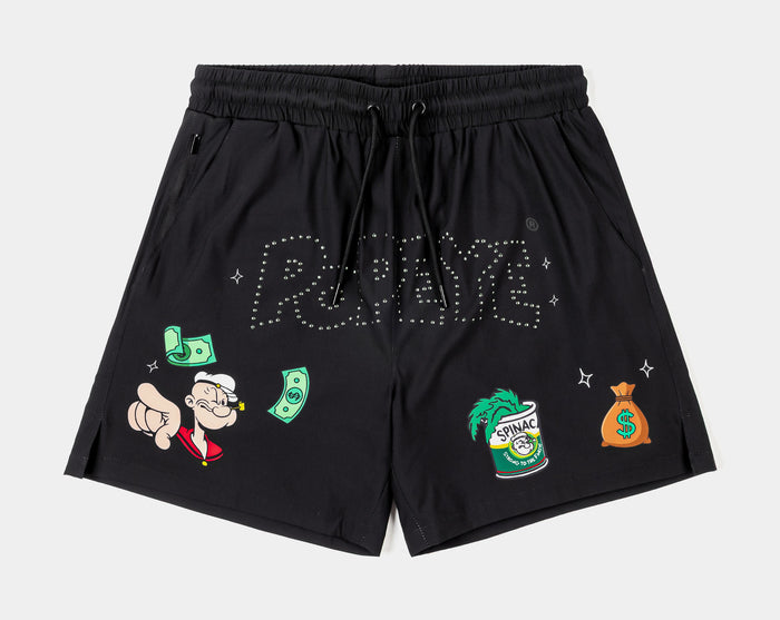 SP x Popeye Bread Winner Hybrid Mens Shorts (Black/Green)
