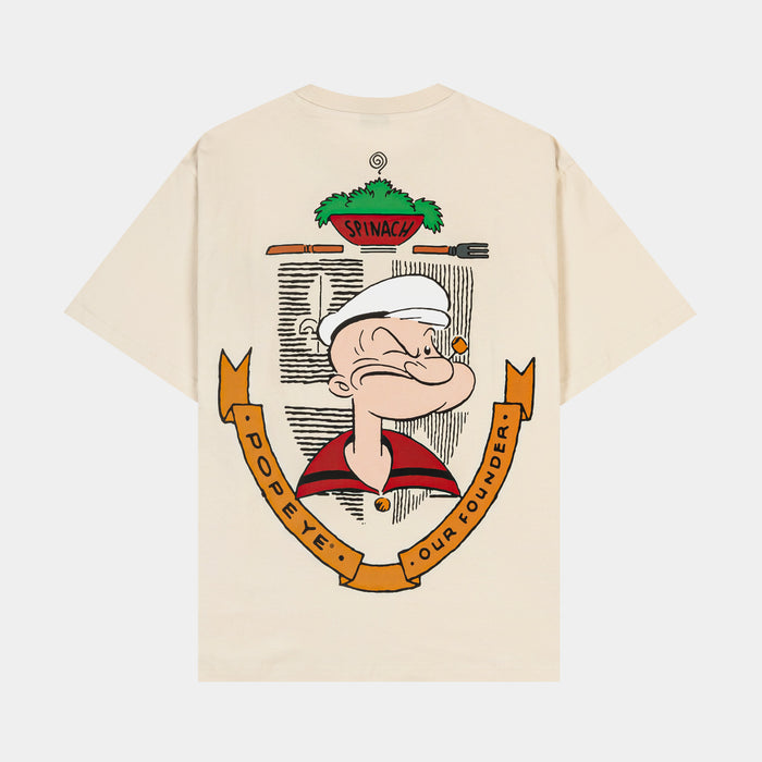 SP x Popeye Bruiserboy Mens Short Sleeve Shirt (Cream/Gray)