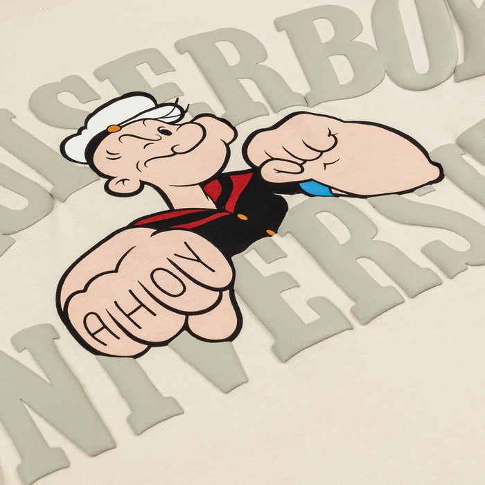 SP x Popeye Bruiserboy Mens Short Sleeve Shirt (Cream/Gray)