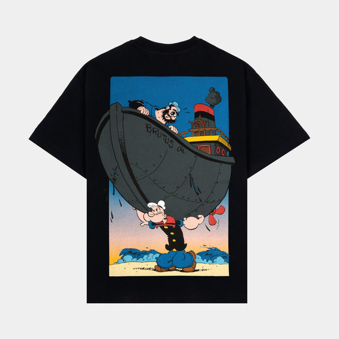 SP x Popeye Brutus Oil Mens Short Sleeve Shirt (Black/Yellow)