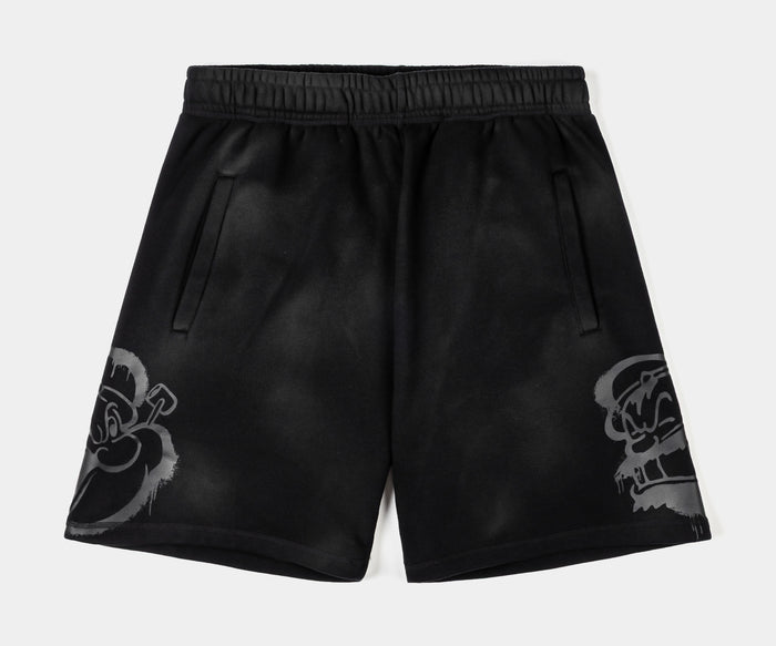 SP x Popeye Faces Fleece Mens Shorts (Gray/Black)