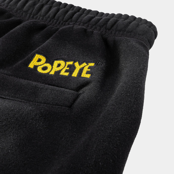 SP x Popeye Faces Fleece Mens Shorts (Gray/Black)