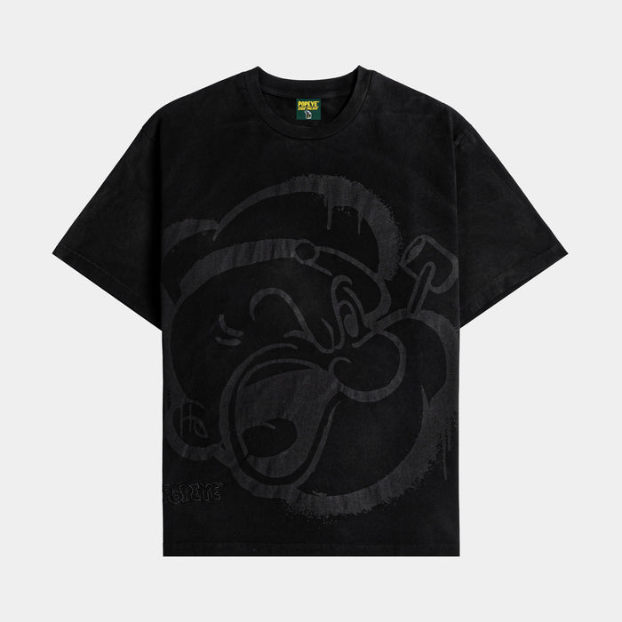 SP x Popeye Faces Washed Mens Short Sleeve Shirt (Gray/Black)