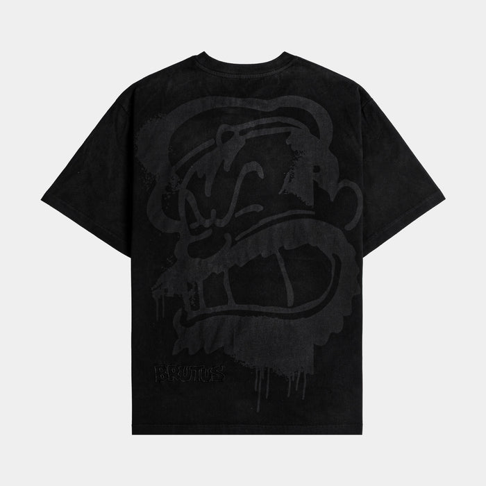 SP x Popeye Faces Washed Mens Short Sleeve Shirt (Gray/Black)