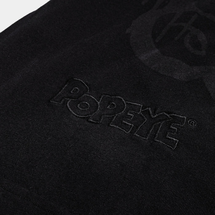SP x Popeye Faces Washed Mens Short Sleeve Shirt (Gray/Black)
