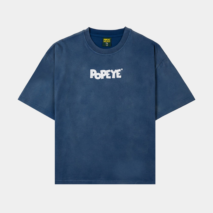 SP x Popeye POW! Mens Short Sleeve Shirt (Navy/White)