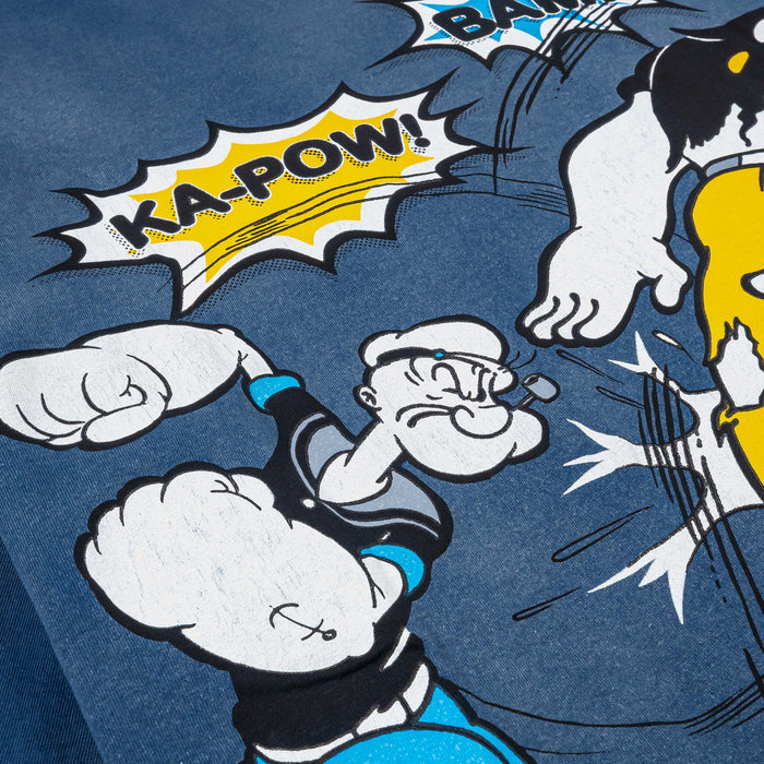 SP x Popeye POW! Mens Short Sleeve Shirt (Navy/White)