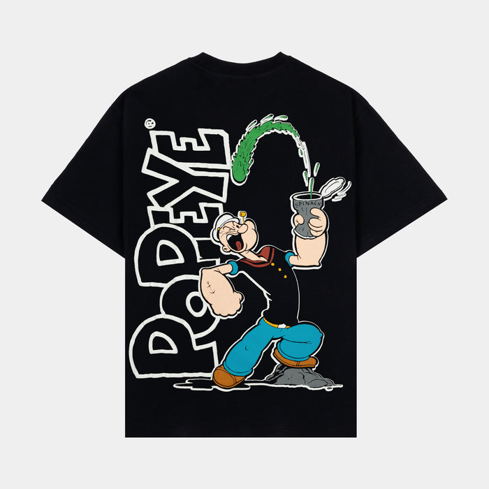 SP x Popeye The Sailor Man Mens Short Sleeve Shirt (Black/White)